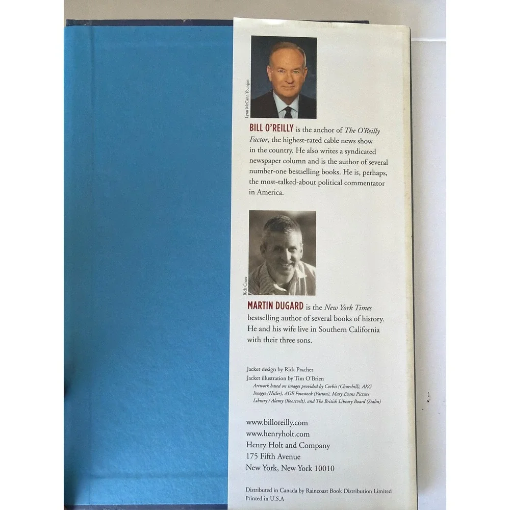 Killing Patton Bill O'Reilly Martin Dugard Hardcover World War II History Book